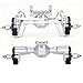 AMK Ascent18 Portal Axle Set for Redcat Ascent18 Upgrade CNC Aluminum Front Rear Axles with Brass Portal Covers Steel Gears Servo Mount Steering Links Silvery - Image 4