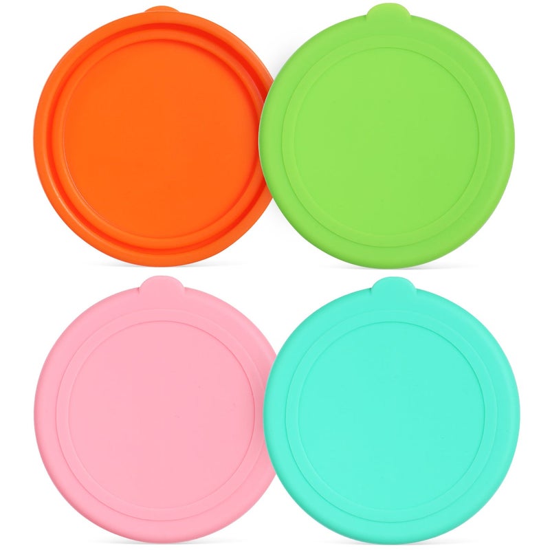 4 Pcs Round Lids Silicone Lids For Food Storage Replacement Lids Food Storage Covers Glass Bowls Lids Can Lids Jar Lid Covers - Image 1