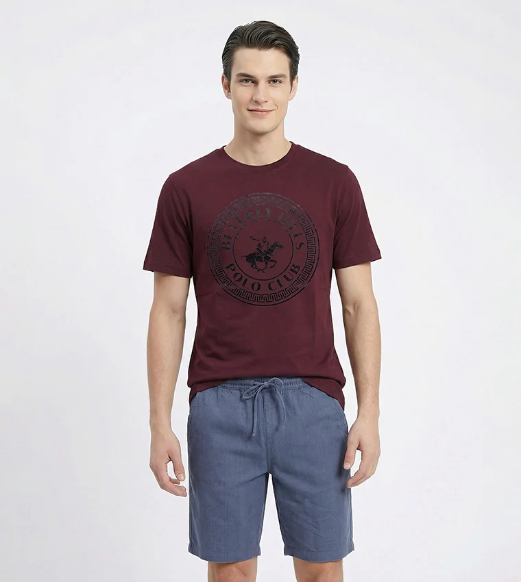 بيفرلي هيلز بولو كلوب Bhpc Mens Cherry Red Long Sleeve T-Shirt