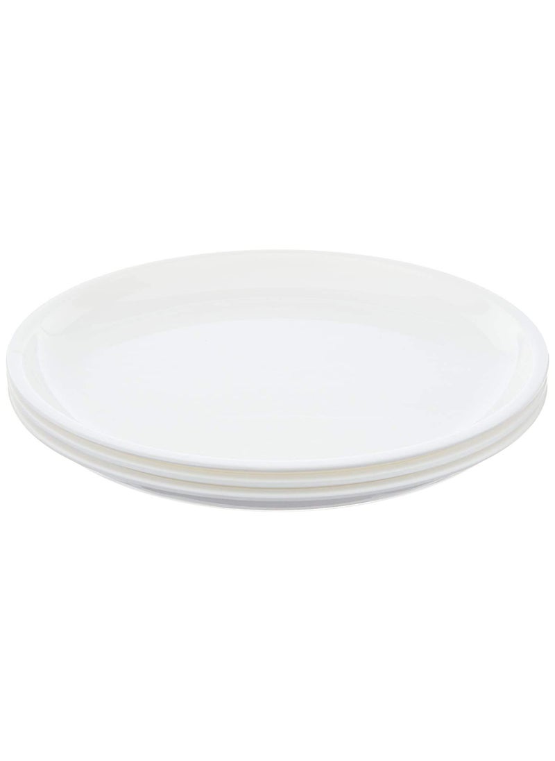 Everbuy - Everbuy® Microwave Safe Unbreakable Round Dinner Set 6 Pcs Plate in White Color Dinner Plate - Image 1