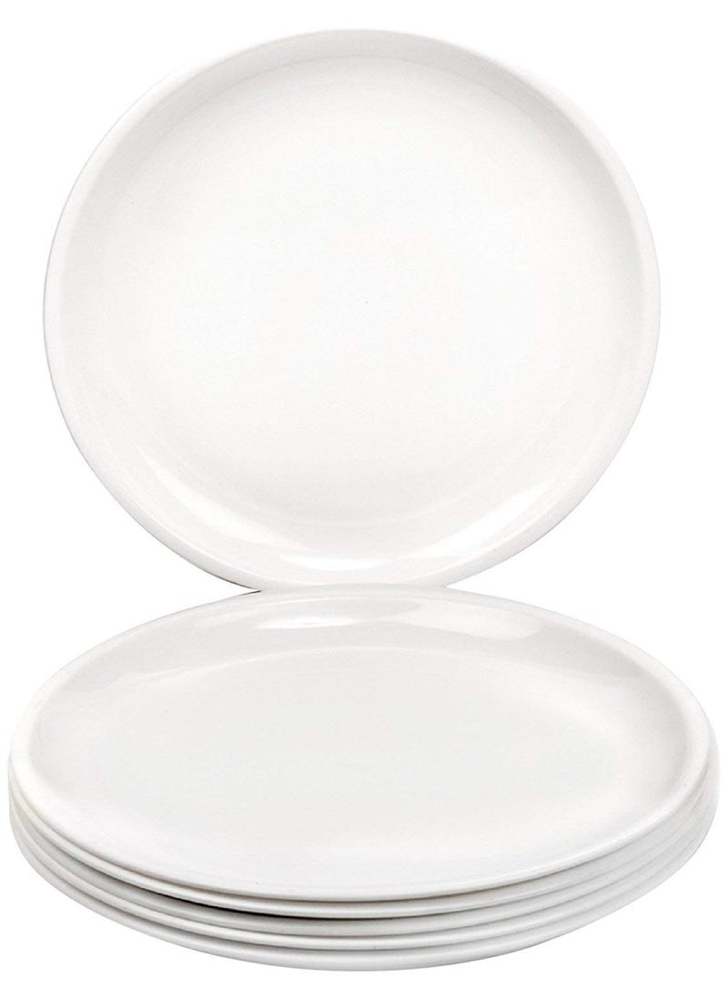 Everbuy - Everbuy® Microwave Safe Unbreakable Round Dinner Set 6 Pcs Plate in White Color Dinner Plate - Image 1