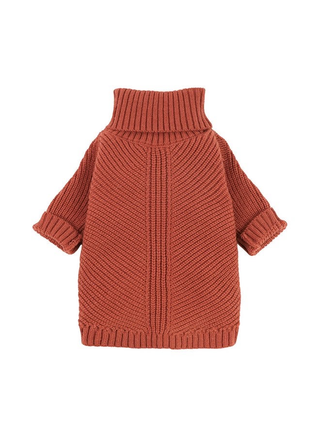 فيت وورم سترة كلاب محبوكة حرارية من Fitwarm، معطف شتوي للكلاب، ملابس للحيوانات الأليفة، سترة ذات رقبة مدورة للكلاب، ملابس للجراء، بدلة رياضية للقطط، أحمر صغير - Image 4