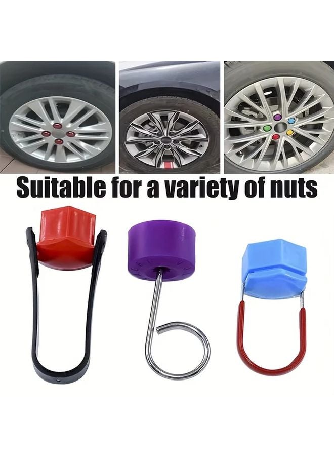 Black Clip Car Wheel Bolt Nut Cap Cover Puller Removal Repair Tool 1pc - Image 5