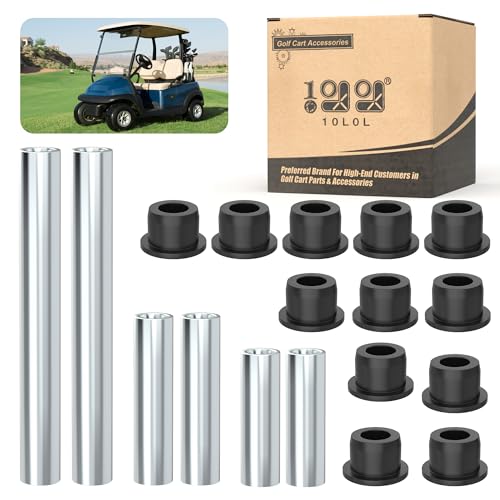 10L0L Front Spring A-Arm Bushing Sleeves Kit for Club Car Precedent 2004-up Golf Cart, Replace OEM 102289901 1029562-01 1022874011 102288101 102287701 1102287601 - Image 1