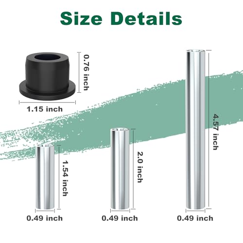 10L0L Front Spring A-Arm Bushing Sleeves Kit for Club Car Precedent 2004-up Golf Cart, Replace OEM 102289901 1029562-01 1022874011 102288101 102287701 1102287601 - Image 5