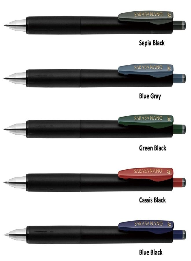 QULLITY ZEBRA SARASA NANO 0.38mm Gel Ballpoint Pen 5 Vintage Color Set (JJX72-5C-V-N) with Sticky Notes - Image 2