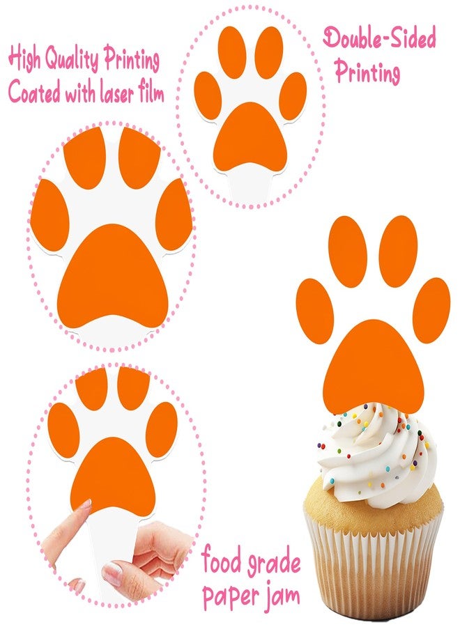 اوموني زينة كب كيك على شكل مخلب كلب، 48 قطعة، زينة كب كيك على شكل مخلب جرو، زينة حفلات على شكل حيوان أليف كلب لحفل استقبال مولود جديد، لوازم حفلات أعياد الميلاد - Image 3