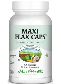 Maxi Flax Caps - Organic Flaxseed Oil, Omega 3, 6, 9 - Cold Press - Hexane Free, 700 mg - Kosher, 120 caps - pzsku/ZBC4D2B132F17730C5806Z/45/_/1740202387/08214d0f-2e6a-4a1e-b54b-ef51d15c2a65