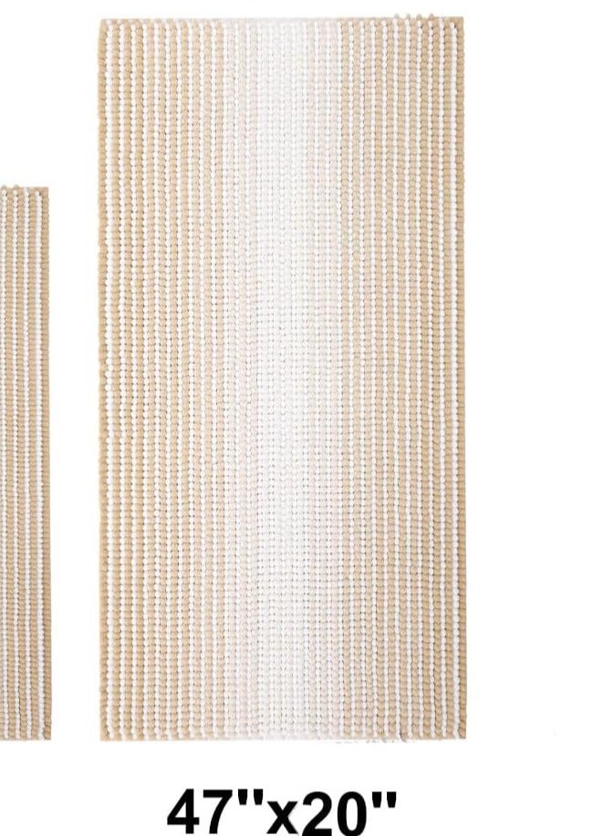 Cuken Luxury Bathroom Mat Rug, Extra Soft and Absorbent Microfiber Bath Mat Rug, Non, slip Plush Shaggy Bath Carpet, Machine Wash Dry, Brown 50x120cm - Image 2