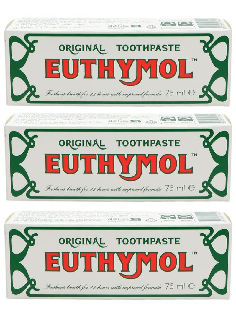 Pack Of 3 Euthymol Toothpaste 75ml - pzsku/ZBC4D43478175203A87E0Z/45/_/1740655470/ed48bee8-3c10-45a1-8053-bec6f9dca00c