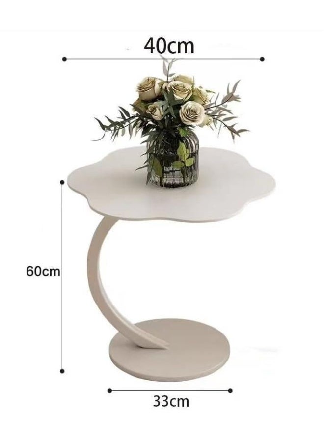 Generic End Table Side Table With Cloud Shape C-Shaped Coffee Table With Metal Frame For Couch,Beside Small Table For Living Room Bedroom Indoor u0026 Outdoor Nightstand  - Image 2