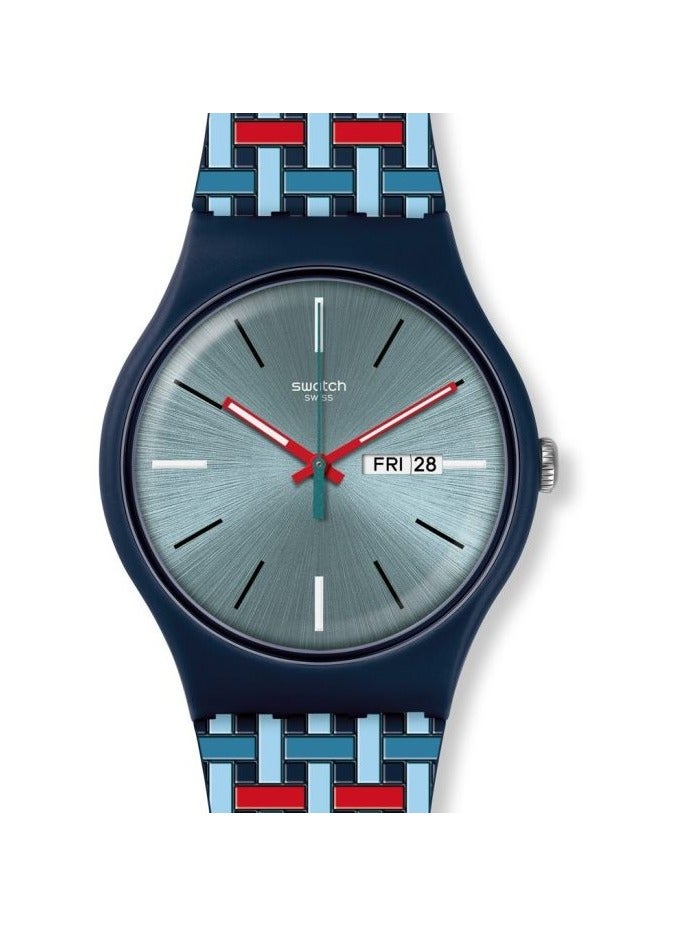 Swatch Unisex Wovering Quartz Movement Water Resistant Wrist Watch - 41 Mm - Image 1