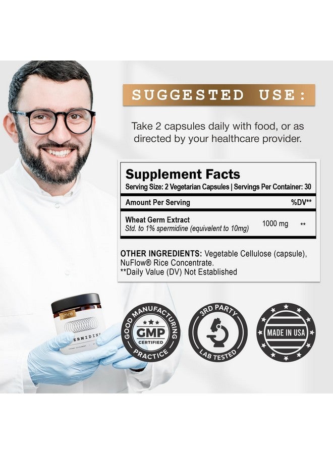 OMRE Spermidine Supplement (10mg of Non-Synthetic Spermidine) - 3rd-Party Tested 1000mg Wheat Germ Extract Standardized to No Less Than 1% Spermidine - 10mg of Natural Spermidine per Serving - Image 4