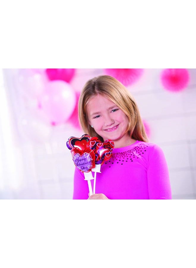 Fun Express Self-Inflating Valentine Heart Balloons- 50 Pieces - Image 2