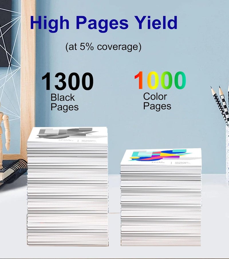 130A CF350A خرطوشة حبر معاد تصنيعها بديلة لـ HP 130A CF351A CF352A CF353A لطابعة Laserjet Pro Color MFP M177fw M176n M177 M176 (1 أسود، 1 سماوي، 1 أرجواني، 1 أصفر) - Image 3