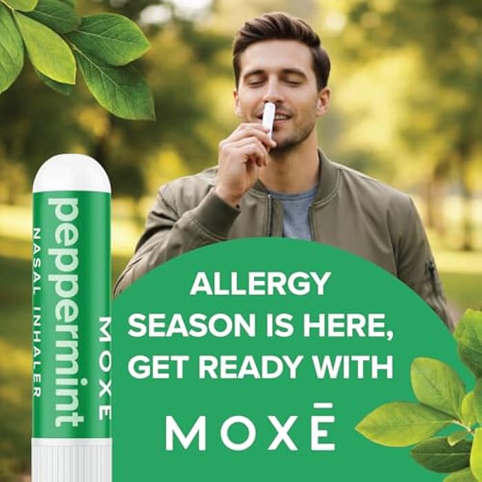 MOXE MOXĒ Peppermint Essential Oil Nasal Inhaler Stick, Cooling & Refreshing 3PK | Pure Peppermint Essential Oil for a Cooling Sensory Experience; Headache Support, No-Mess Portable Aromatherapy - Image 5