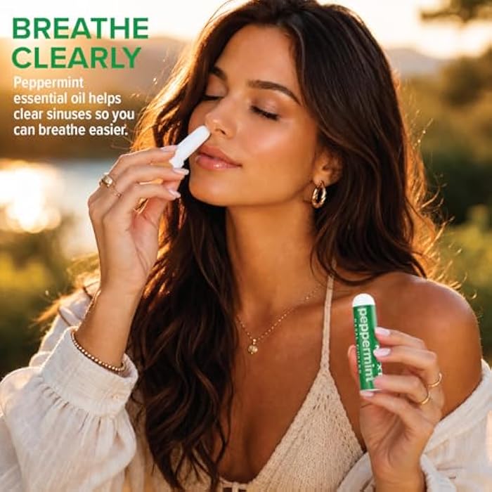 MOXE MOXĒ Peppermint Essential Oil Nasal Inhaler Stick, Cooling & Refreshing 3PK | Pure Peppermint Essential Oil for a Cooling Sensory Experience; Headache Support, No-Mess Portable Aromatherapy - Image 3
