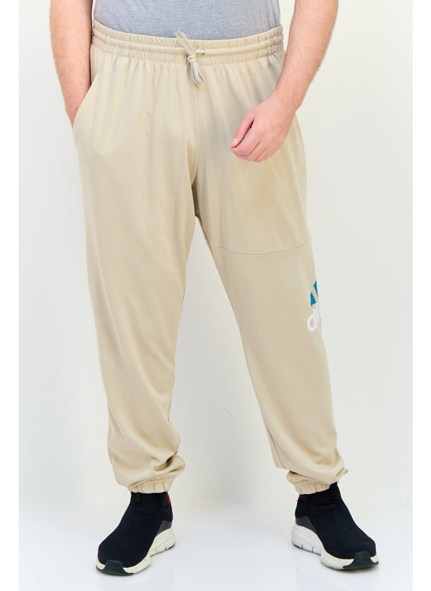 Adidas Men Sportswear Fit Training Sweatpants, Beige  - Image 1