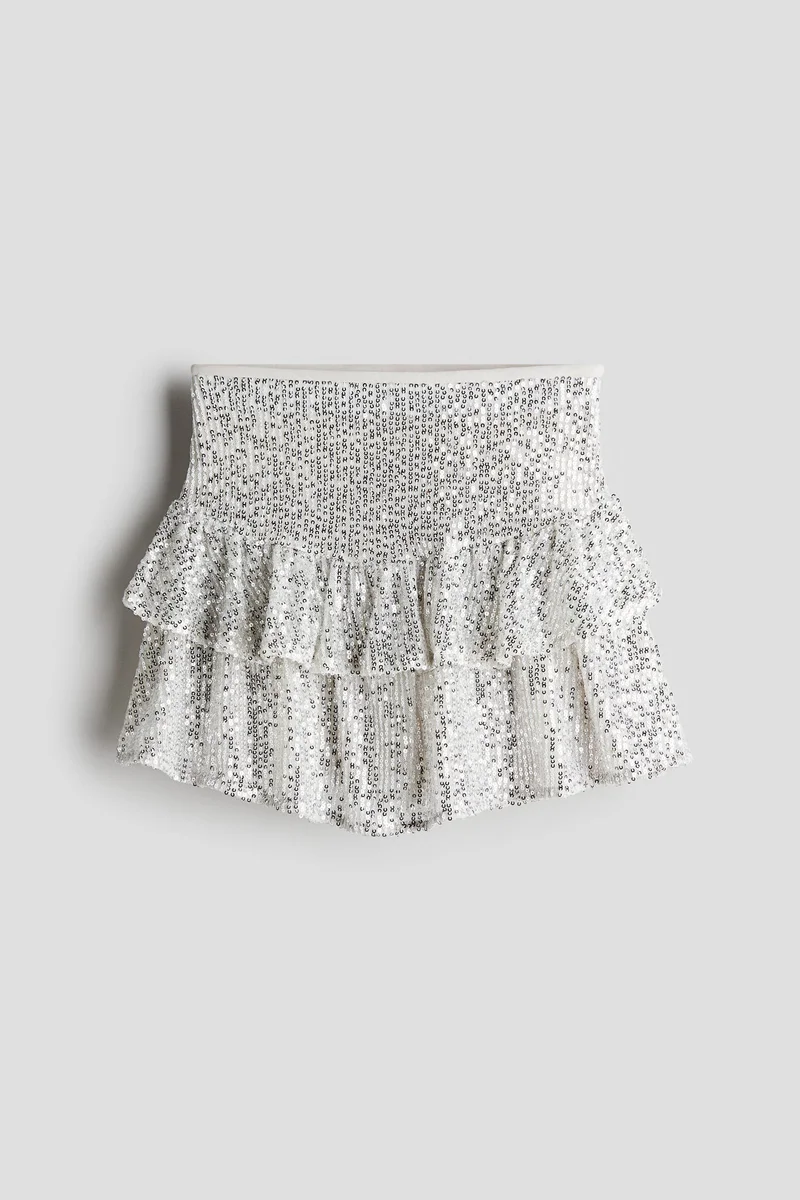 H&M Tiered Sequin Skirt