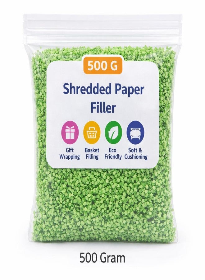 JPPL Green Shredded Paper Filler for Gift Wrapping, Basket Filling and Packaging, Eco Friendly Crinkle Cut Confetti, 500g Pack - Image 5
