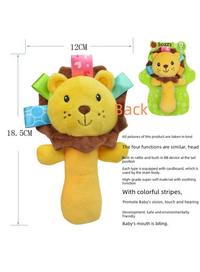 SOZZY Baby Plush Animal Rattle Toy Baby Early Education Hand Stick Enlightenment Rattle Bell Ringer BB Toy-Color:Hand Stick Puppy - Image 3