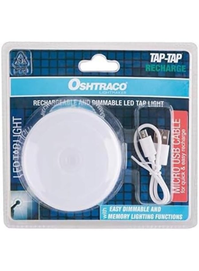 Oshtraco Rechargeable and Dimmable LED Tap Light with Wire