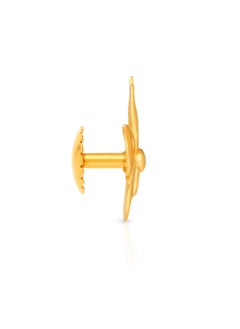 Malabar Gold and Diamonds 22k 916 Purity Gold Studs Earrings for Girls DZER218Y  - Image 2