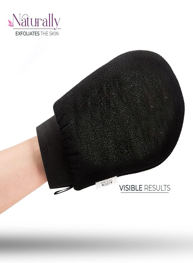 NOBILEA Dead Skin Removal Bath Body Glove Mitt, Deep Clean Exfoliating Tool to Remove Dead Skin and Dirt, Home Spa Gloves (Pack of 1) (Black) - Image 3