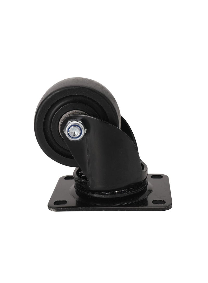 BMB tools 2-Piece 75mm Black Low Gravity Medium Duty Caster - Swivel - Plate - Image 2