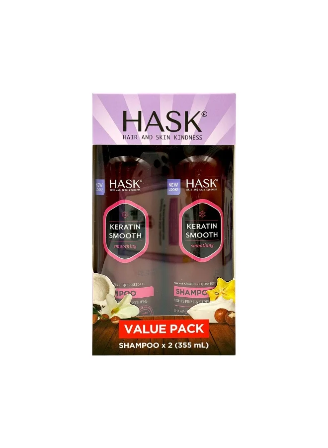 Hask Hask Keratin Shampoo value pack of 2