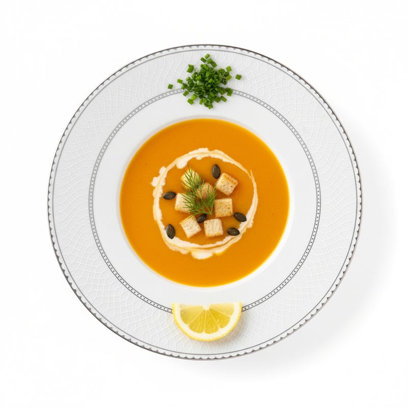 Shallow JUNA New Bone China Soup Plate 22 cm – Elegant White Deep Plate with Subtle Texture for Soups & Pasta, Premium Tableware for Daily Use, Brunch, Ramadan, Eid, Diwali & Gifting (Set of 4) - Image 4