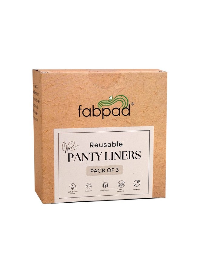 Fabpad Fabpad Reusable Washable Eco-Friendly Cotton Sanitary Cloth Pads Pantyliners (Pack of 3)  - Image 3