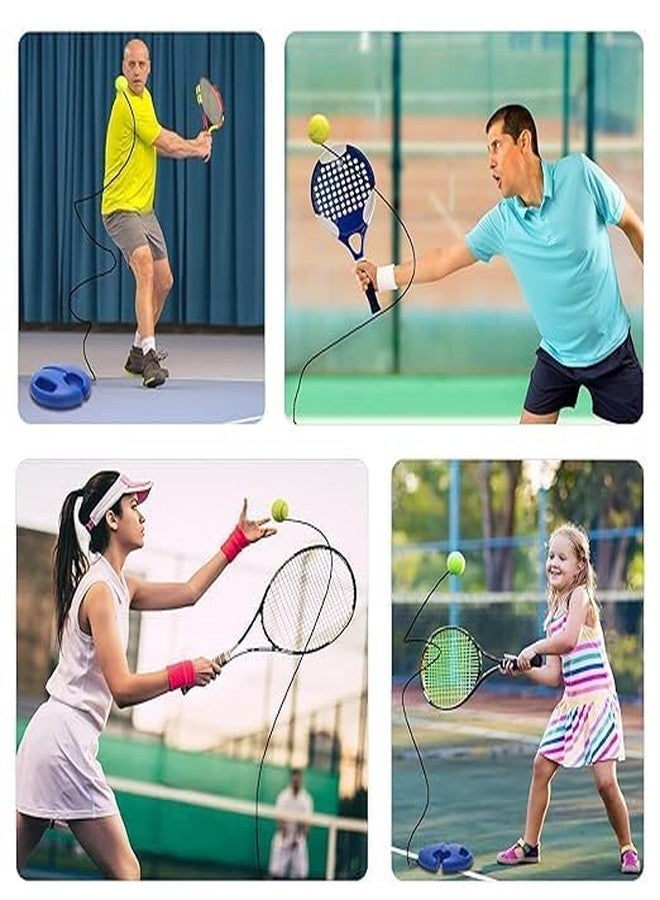 Hitexnetee Tennis Trainer Rebound Ball with Rope - Solo Practice Training Tool with Base for Beginners, Kids, Men & Women - Improve Hand-Eye Coordination & Swing Technique - Image 4