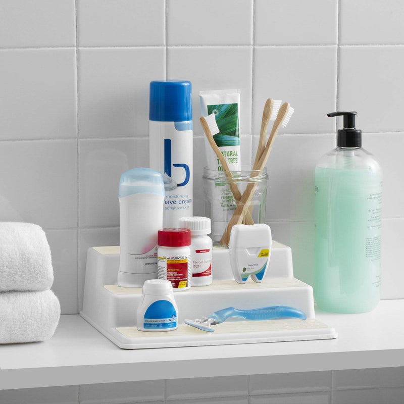 Copco Basics 3-Tier Spice Pantry Kitchen Cabinet Organizer, 10-Inch, Cream - Image 4