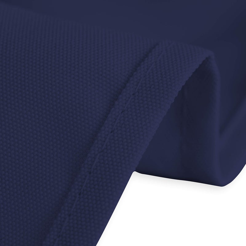LTC LINENS LinenTablecloth 60 x 102-Inch Rectangular Polyester Tablecloth Navy Blue - Image 2