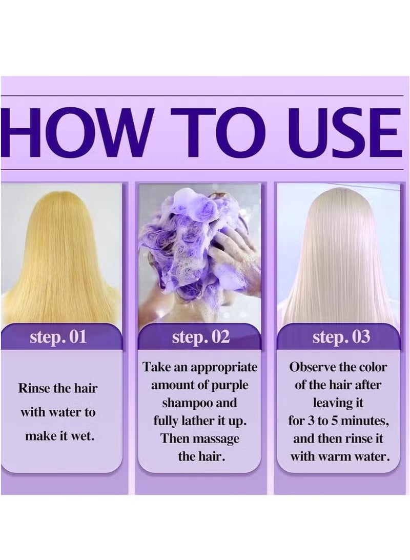 Immetee Purple Shampoo-Achieve a Bright Blonde,Professional Purple Toning Shampoo,Blonde Shampoo,No Yellow Anti-Yellow Hair Shampoo For Blonde,Bleached, Silver,or Brown Highlighted Hair 150ml/7fl. oz.200ml - Image 5