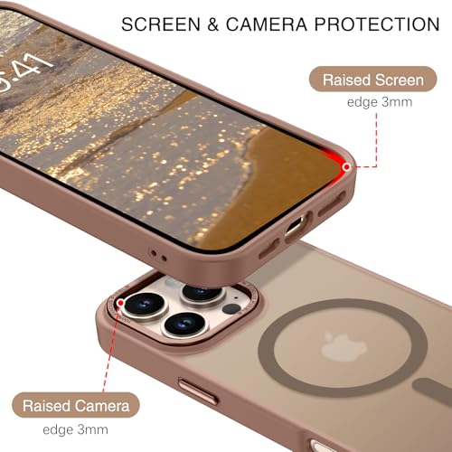 BENTOBEN Magnetic for iPhone 16 Pro Max Case,(Compatible with MagSafe) (Military Grade Drop Protection) Slim Translucent Matte Shockproof with Anti-Fingerprint Phone Case 6.9",Desert Titanium - Image 2