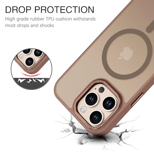 BENTOBEN Magnetic for iPhone 16 Pro Max Case,(Compatible with MagSafe) (Military Grade Drop Protection) Slim Translucent Matte Shockproof with Anti-Fingerprint Phone Case 6.9",Desert Titanium - Image 5