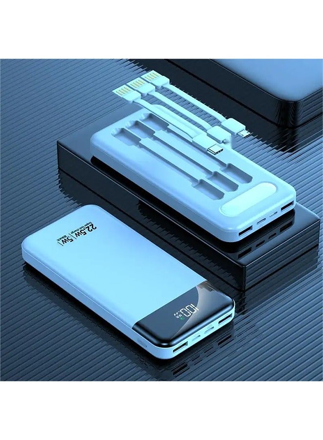 Arabest Self-Contained Mobile Power Supply with Cable,Fast Charging 12,000mah Portable Charger with Digital Display,Apple/Android Compatible(White)  - Image 2
