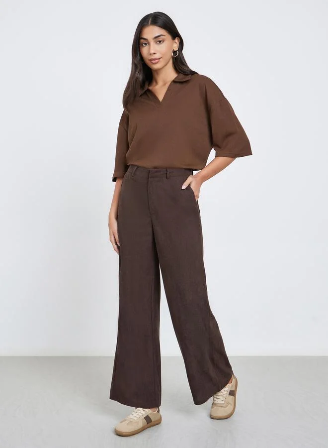 ستايلي بنطال كوردروي بأرجل واسعة