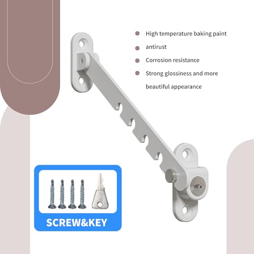 Oligitdi Window Lock Children Protection Window Restrictor Child Safety Window Stopper Falling Prevention Locks - Image 5