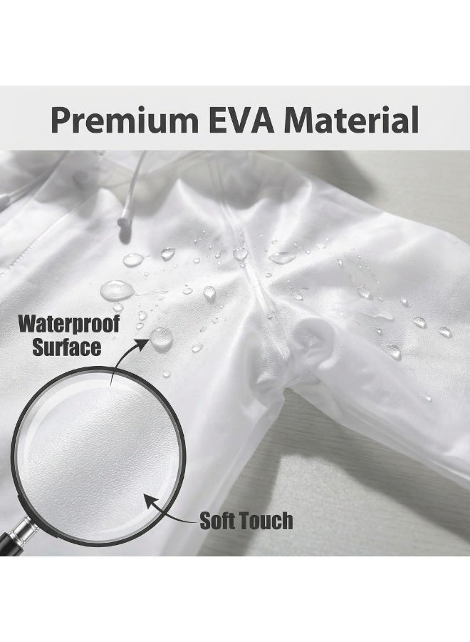 2 عبوات معاطف مطر من EVA | واقي مطر قابل لإعادة الاستخدام للكبار - Image 4
