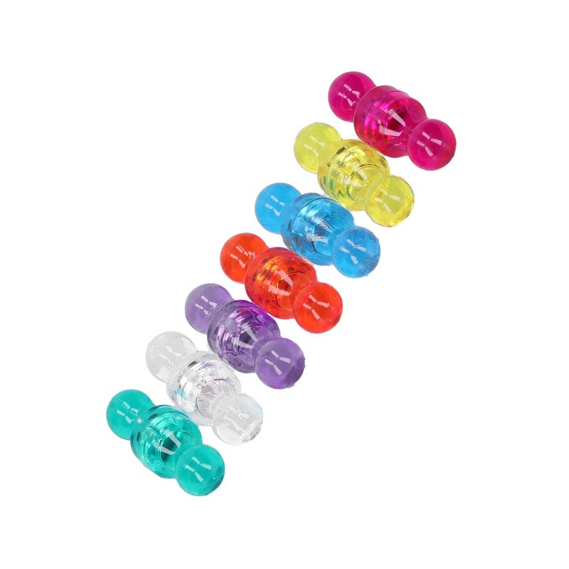 Magnet Thumbtack: 7 Vibrant Colors, Exceptional Suction Force, Durable Plastic Shell - Secure Fixing Tool for Document Organization, Teaching, Refrigerator Message Display - Image 1