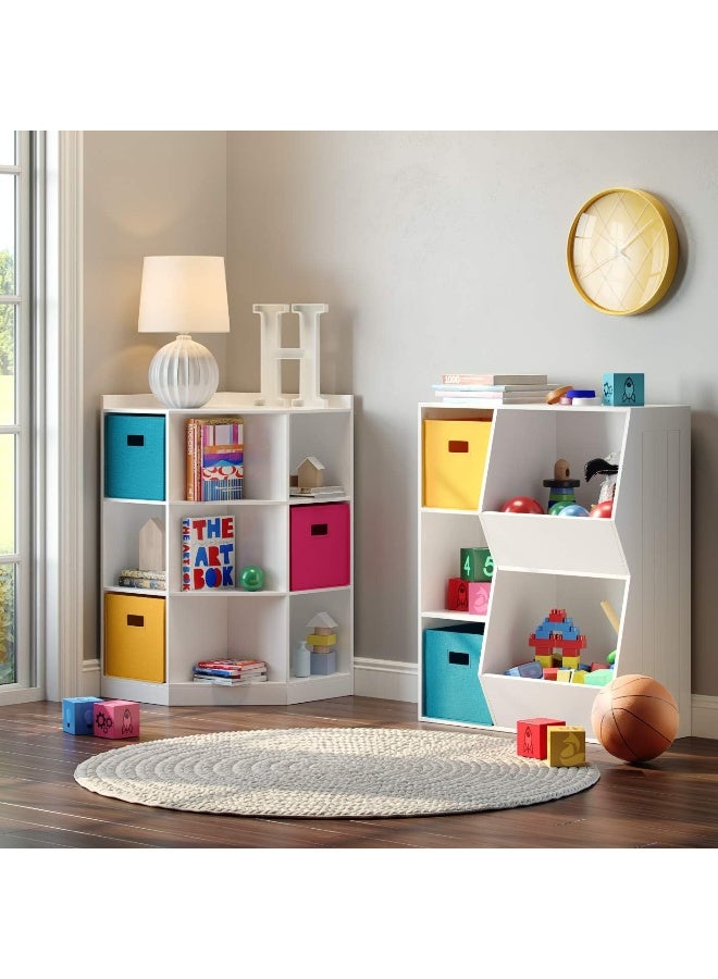 RiverRidge Folding Storage Bins with Handles Golden yellow Cube Storage Organizer for Closet Bedroom  Playroom  Closet Organizers and Storage Set of 2 - Image 2