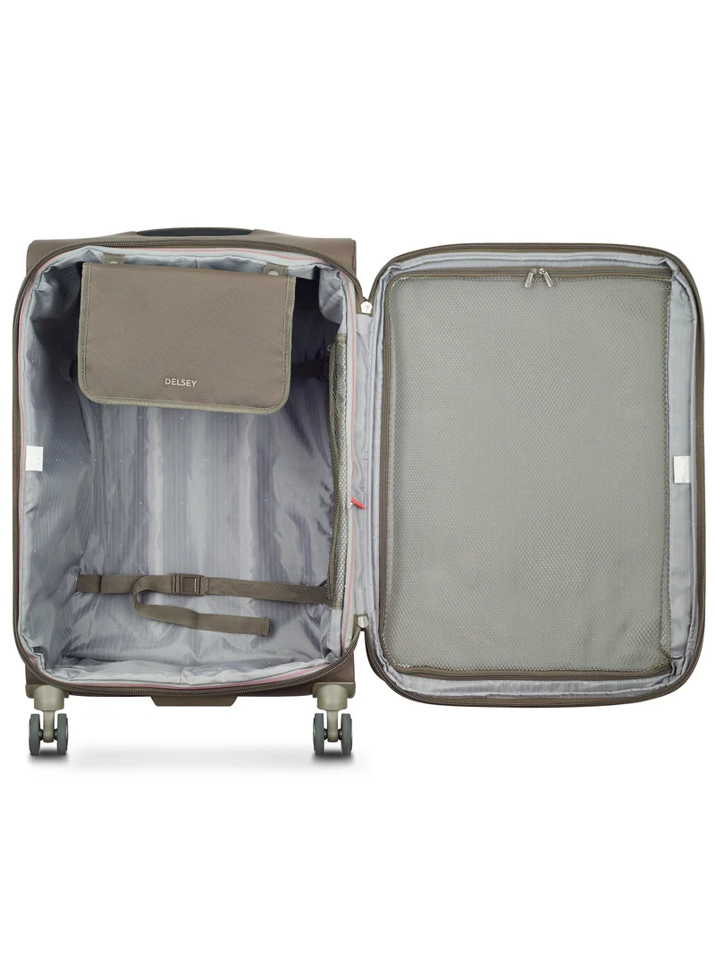 ديلسي _باريس Helium DLX 2.0 71cm Softcase 4 Double Wheel Expandable Check-In Luggage Trolley Mocha