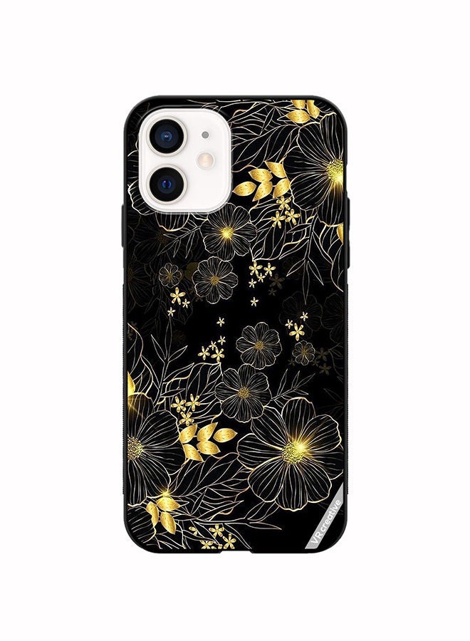 VR CREATIVE Protective Case Cover For Apple iPhone 11 Goldan Flower Design Multicolour - Image 1