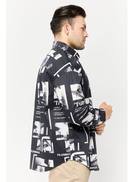 SELECTED Men Regular Fit Allover Print Long Sleeves Casual Shirt, Multicolor  - Image 3