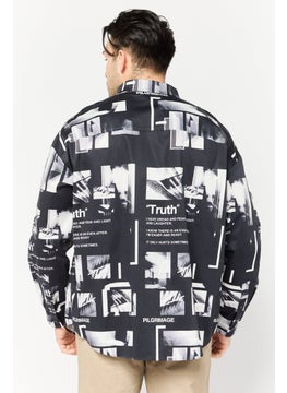 SELECTED Men Regular Fit Allover Print Long Sleeves Casual Shirt, Multicolor  - Image 4