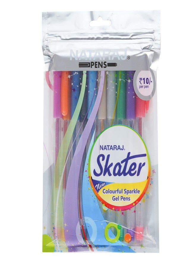 Nataraj Skater Colourful Sparkle Gel Pens - Image 1