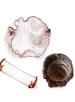 yantaisiyu 50Pcs Hairnet Hair Net For Bun Invisible Elastic Mesh 20Inch 50Cm (Bulk Packinglight Brown)  - Image 2